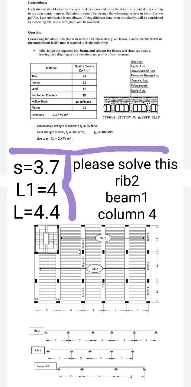 Solved Instructions: Each student should solve for the | Chegg.com