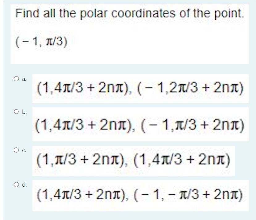 find all polar coordinates of point p 2 14