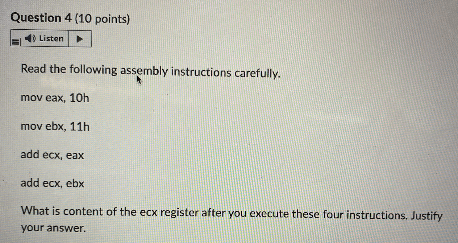 Solved What will be the values of register CL and the | Chegg.com