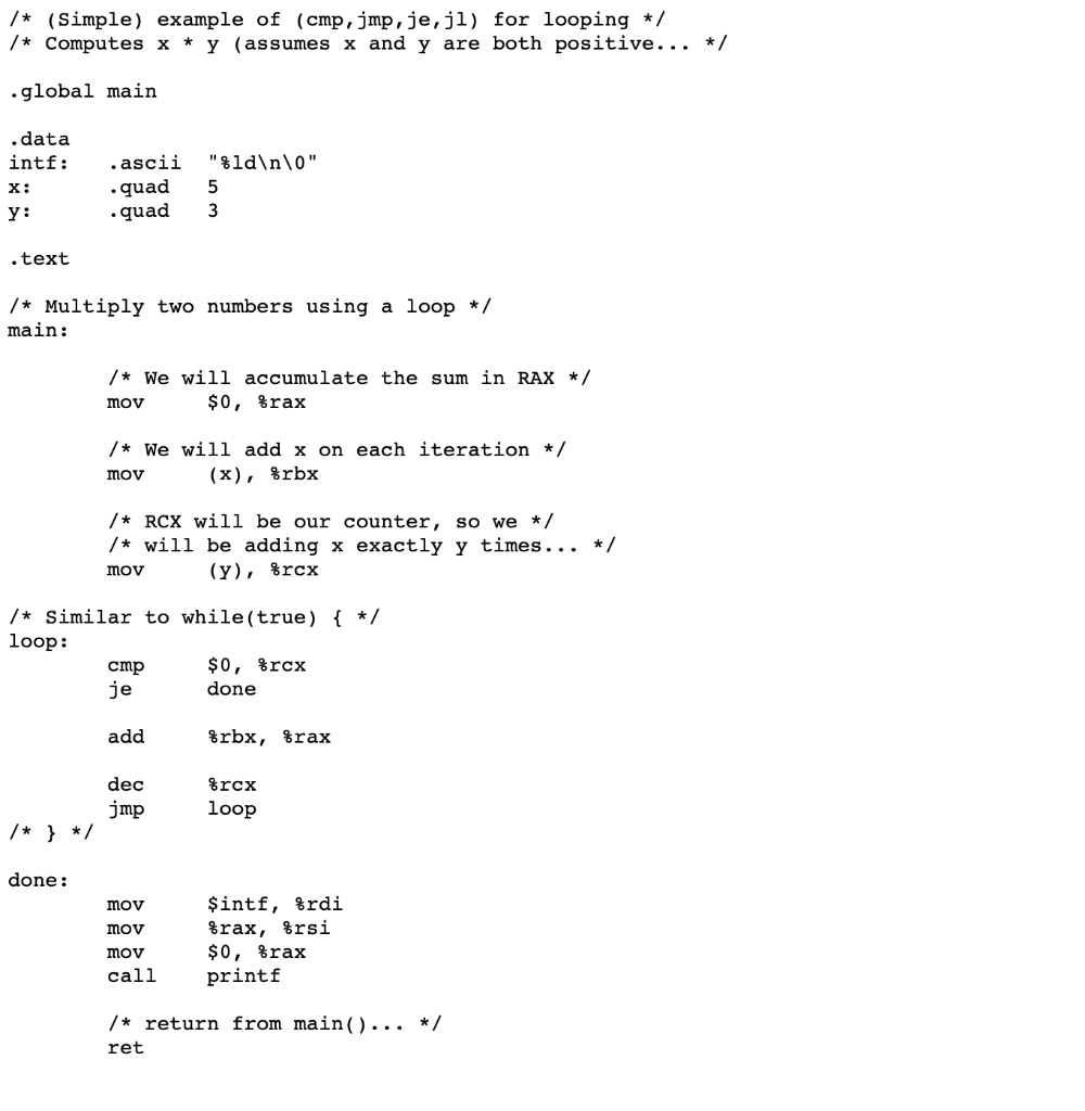 Overview Develop an x86_64 assembly language program | Chegg.com