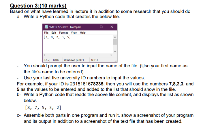 Solved please make sure that you write the code in PYTHON | Chegg.com