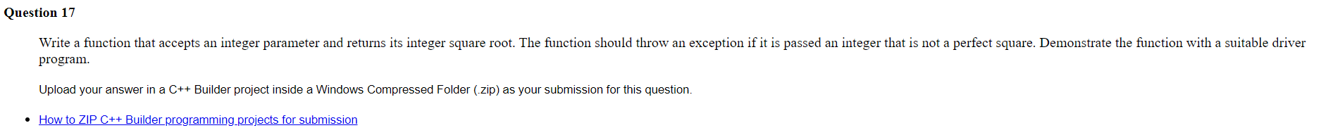Solved program. Upload your answer in a C++ Builder project | Chegg.com