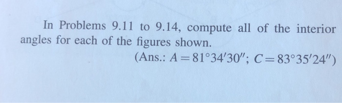 Solved In Problems 9.11 to 9.14, compute all of the interior | Chegg.com