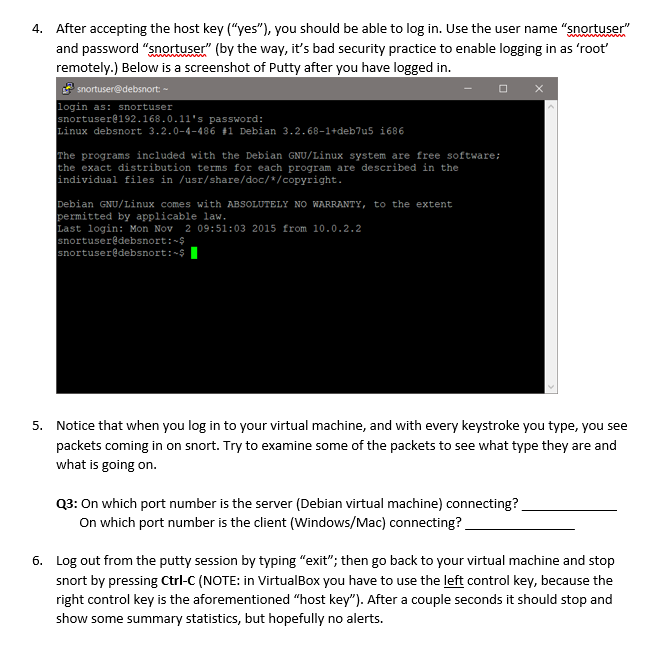 1. At the command prompt in the virtual machine, | Chegg.com