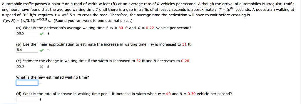 Solved Automobile traffic passes a point P on a road of | Chegg.com