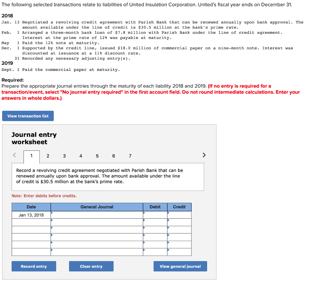 Solved The following selected transactions relate to