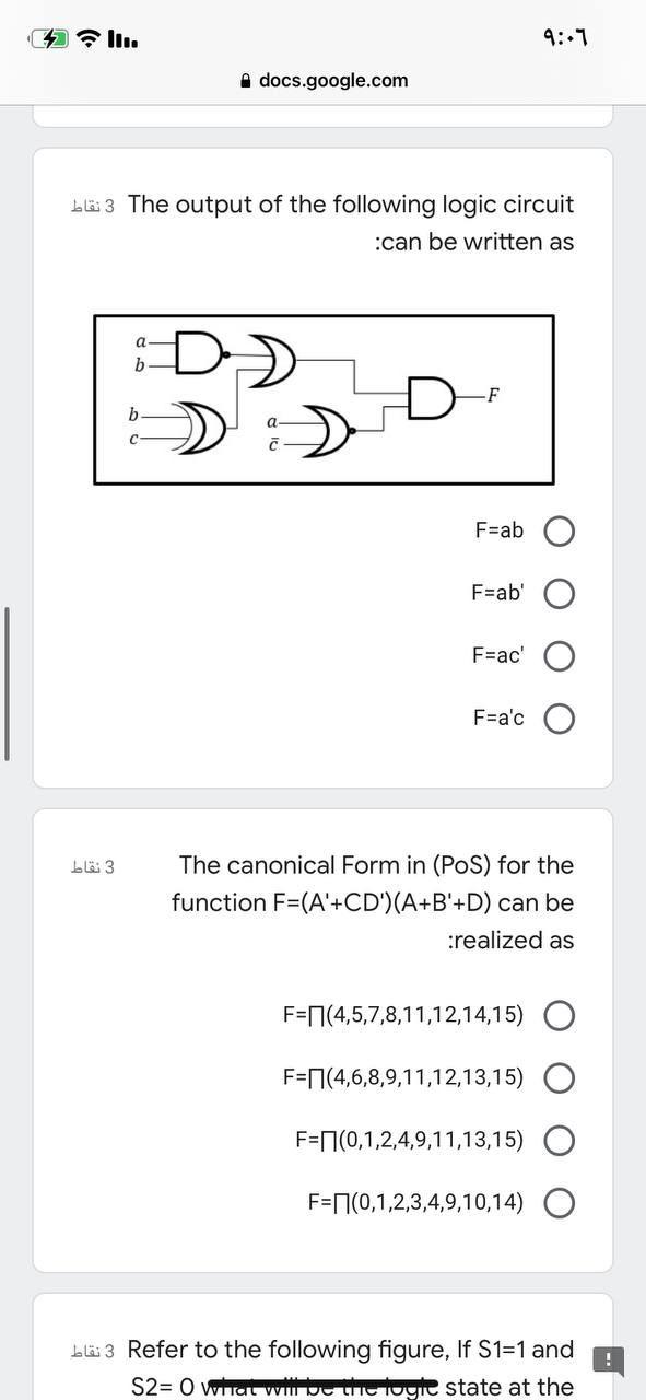 Solved 4:1 Docs.google.com Büa 3 The Output Of The Following | Chegg.com