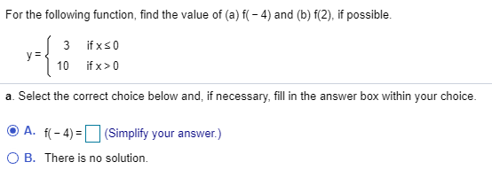 Solved For the following function, find the value of (a) | Chegg.com