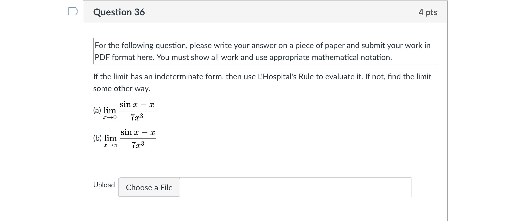 Solved Question 36 4 pts For the following question, please | Chegg.com