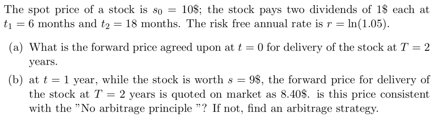 the-spot-price-of-a-stock-is-so-10-the-stock-pays-chegg