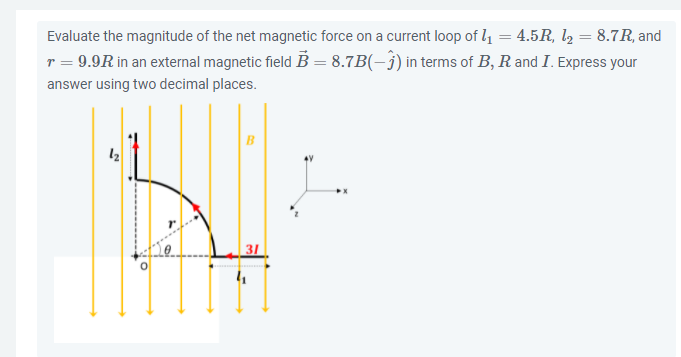 Solved Evaluate the magnitude of the net magnetic force on a | Chegg.com