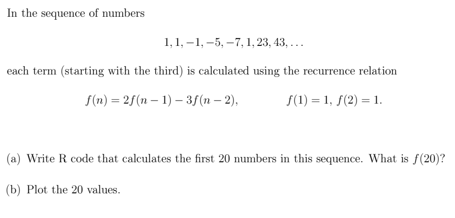 Solved In the sequence of numbers 1, 1, −1, −5, —7, 1, 23, | Chegg.com
