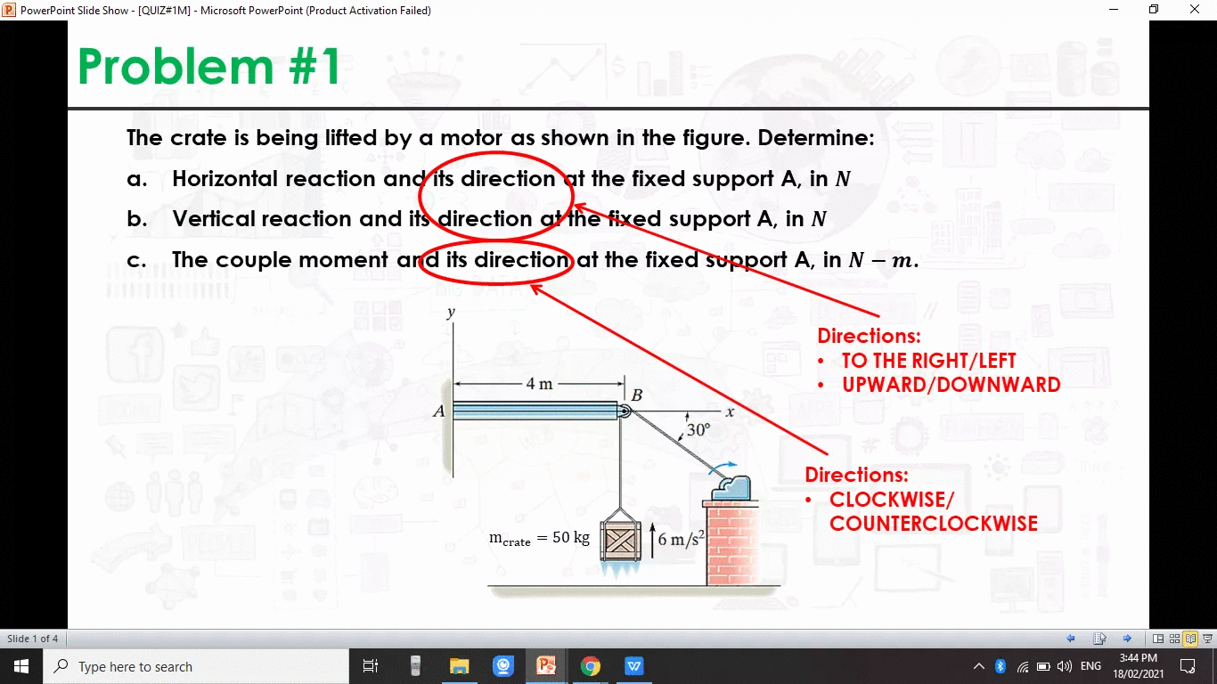 Solved P PowerPoint Slide Show - [QUIZ#1M] - Microsoft | Chegg.com