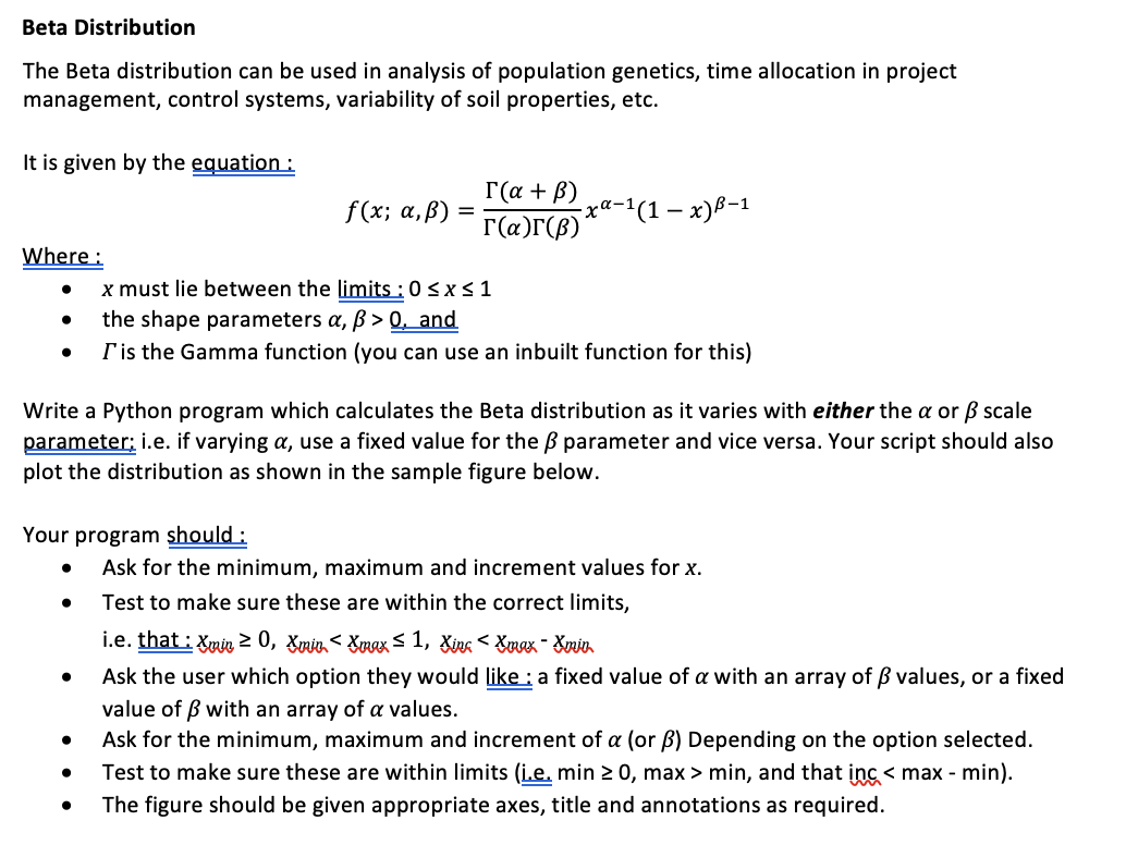 Solved Beta Distribution The Beta Distribution Can Be Use Chegg Com