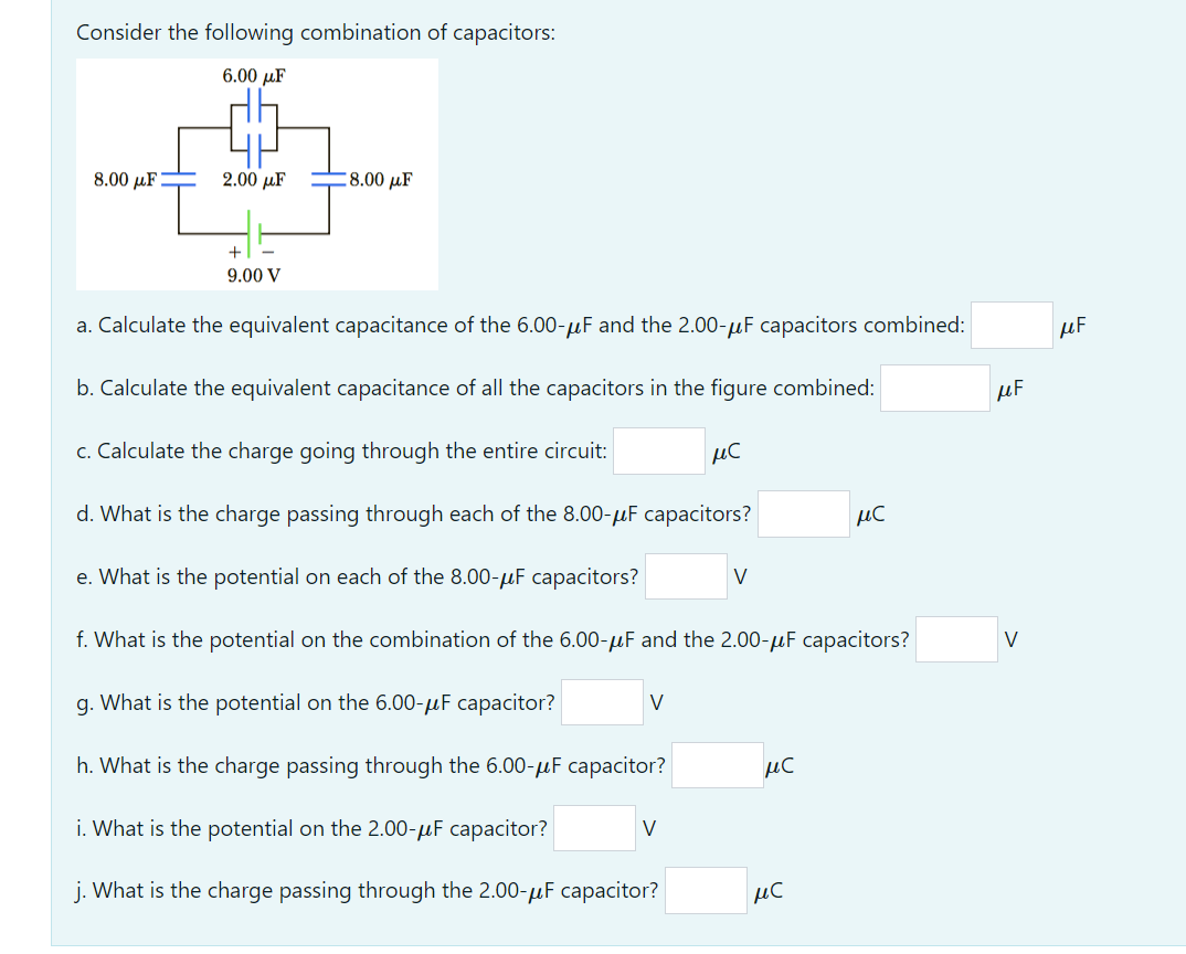 Solved Consider The Following Combination Of Capacitors: | Chegg.com