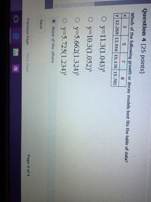 Solved Question 4 (25 points) Which of the following growth | Chegg.com