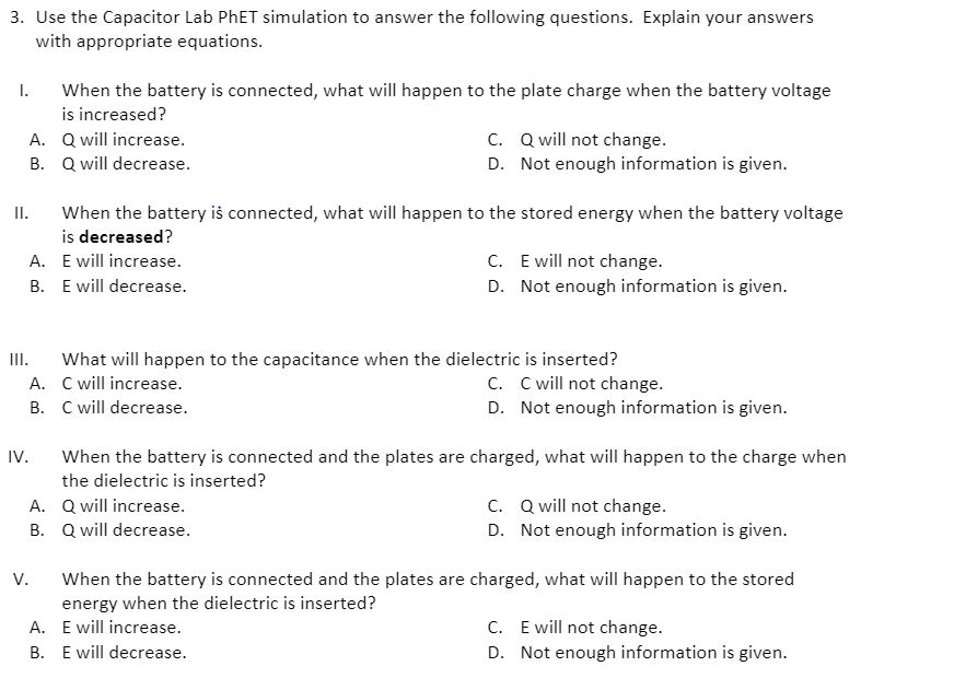 Phet Circuit Lab Answer Key Capacitance