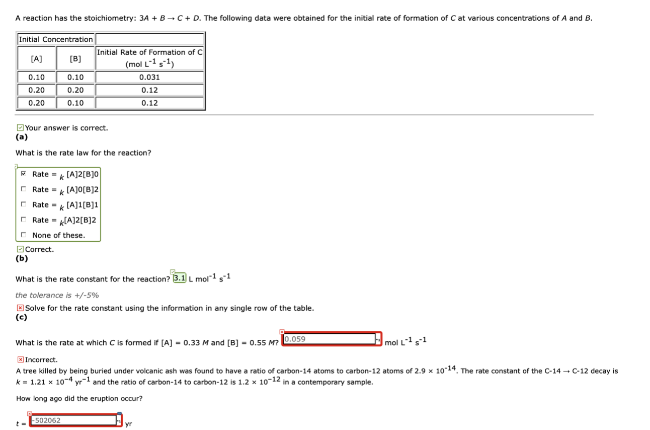 Solved A reaction has the stoichiometry 3A B C D. The Chegg