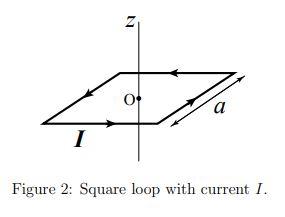 Solved Consider a square loop with side a carrying a steady | Chegg.com