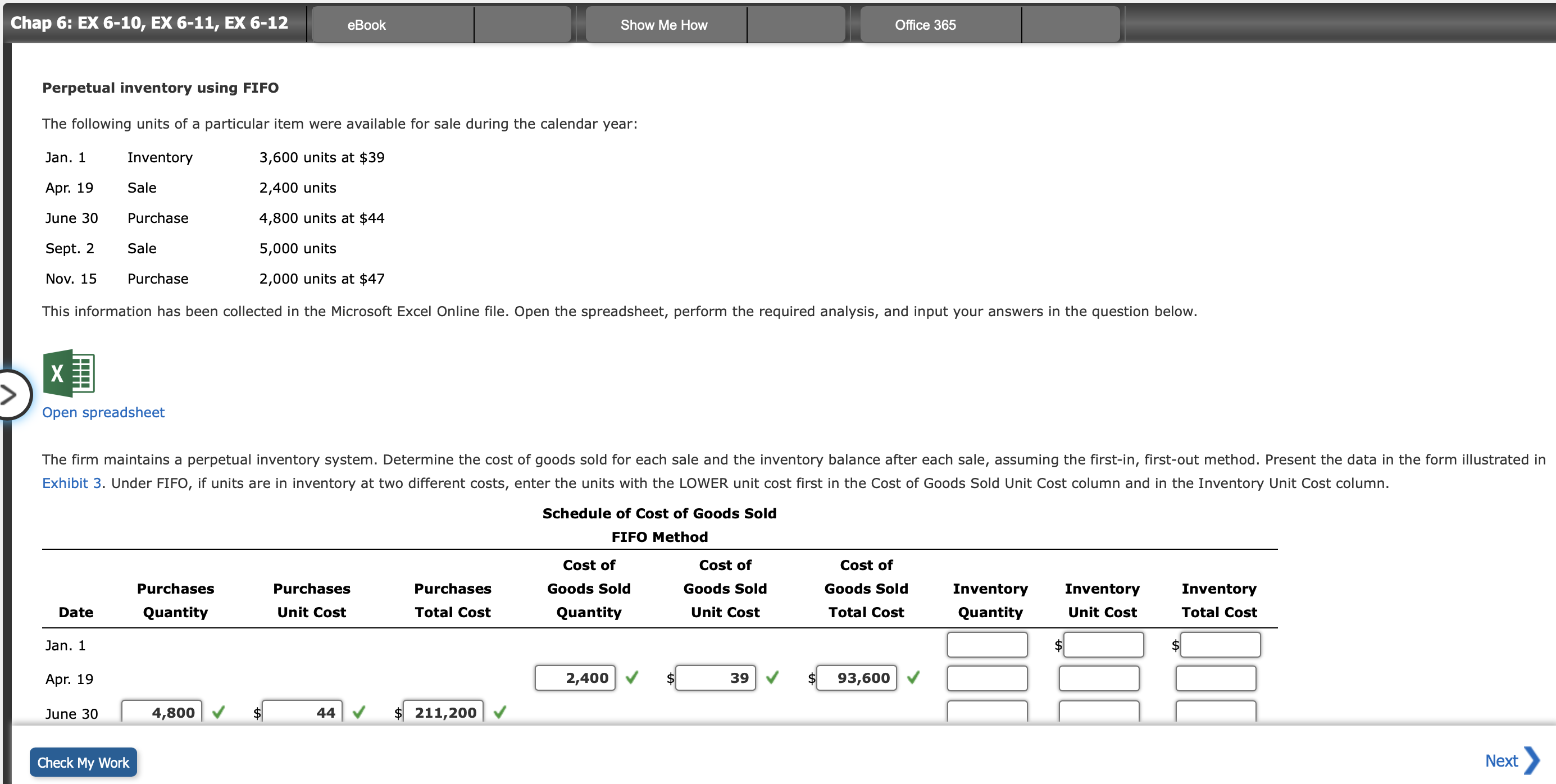 Fifo Calendar Example Solved Perpetual inventory using FIFOThe following units of | Chegg.com