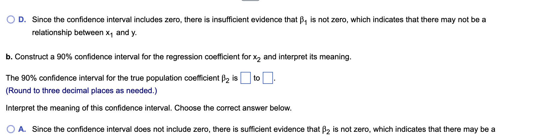 Solved a. Construct a 90% confidence interval for the | Chegg.com