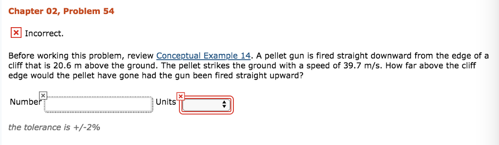 Solved Chapter 02, Problem 54 Incorrect. Before working this | Chegg.com