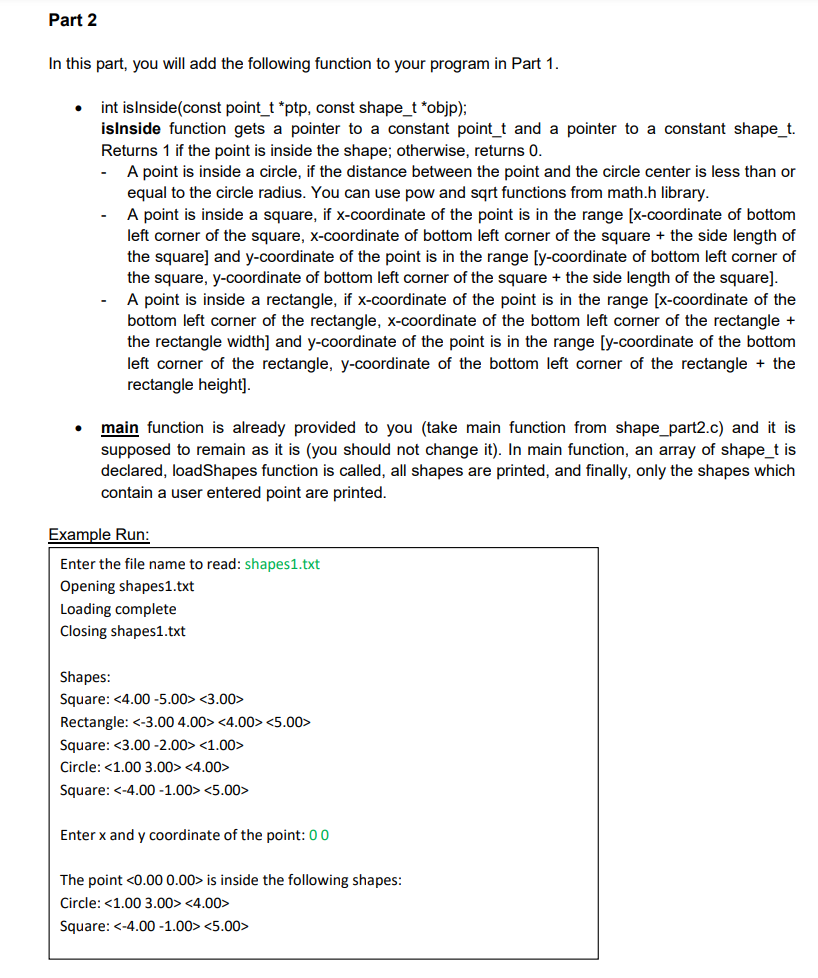 Solved Part 2 In This Part, You Will Add The Following | Chegg.com