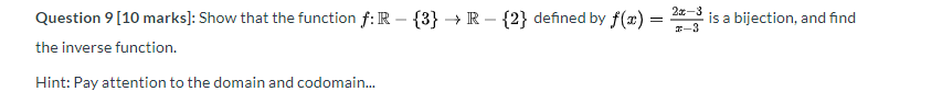 Solved Is A Bijection And Find Question Marks Show Chegg Com