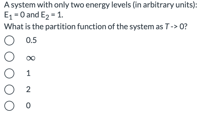 Solved A system with only two energy levels (in arbitrary | Chegg.com