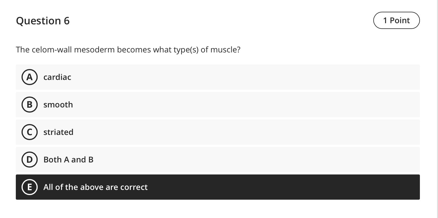 Solved Question 6 The celom-wall mesoderm becomes what | Chegg.com