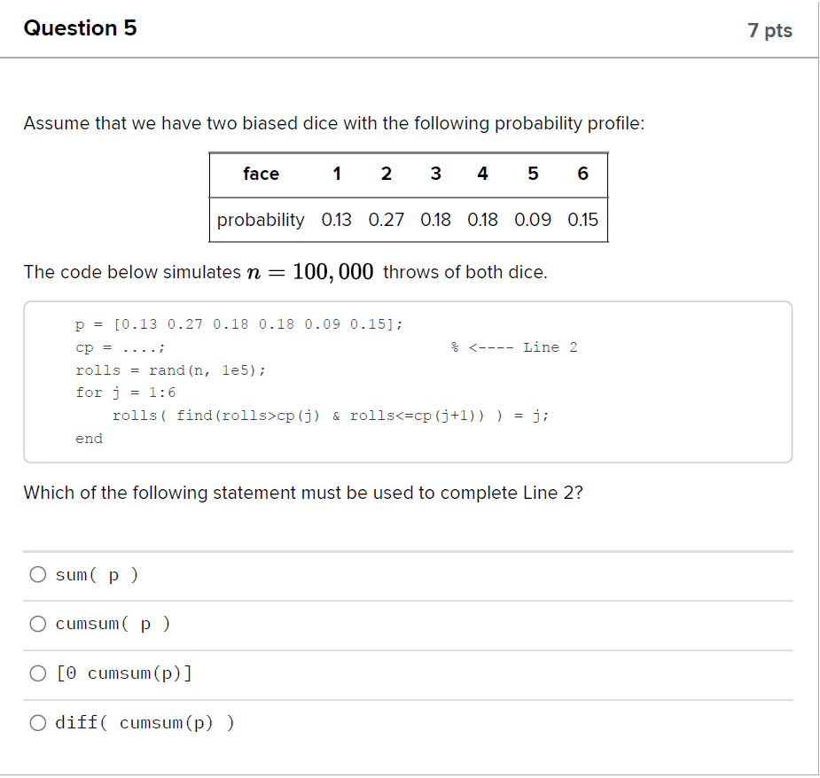 Solved Question 3 6 pts Let n be a positive integer stored | Chegg.com