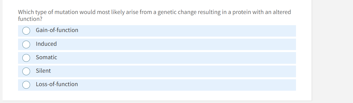 Solved Which type of mutation would most likely arise from a | Chegg.com