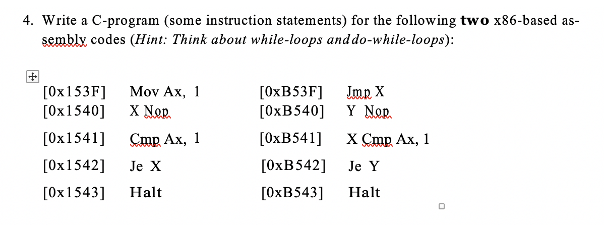 Solved 4. Write a C-program (some instruction statements) | Chegg.com