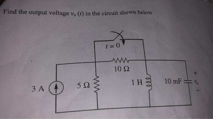 Solved Find the output voltage vo (t) in the circuit shown | Chegg.com