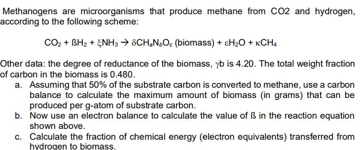 Methanogens are microorganisms that produce methane | Chegg.com