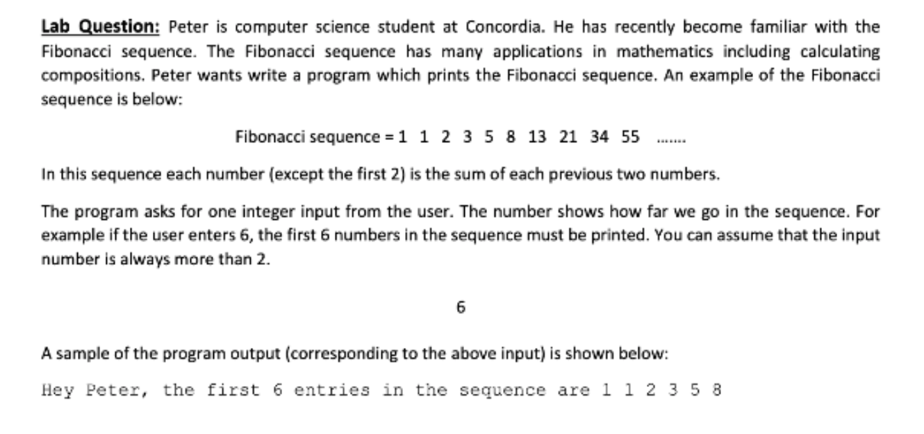 Solved lab question peter computer science student concor