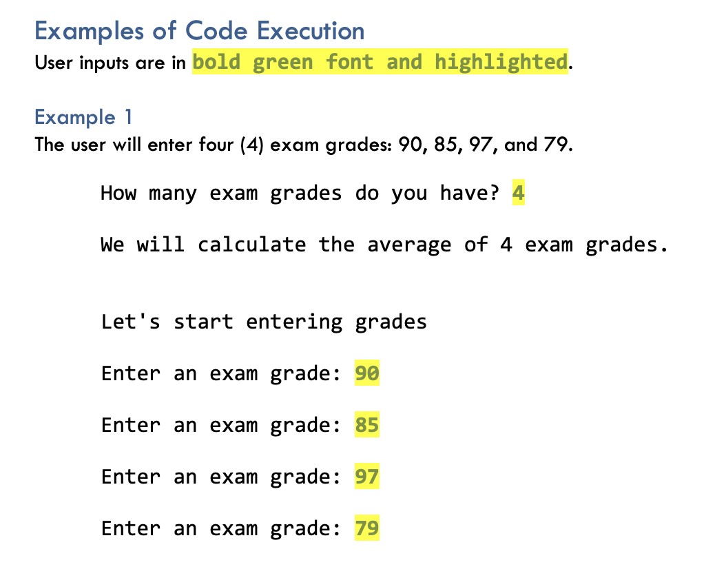 Solved Write a python code that calculates your final grade | Chegg.com