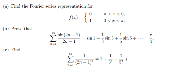 Solved (a) Find The Fourier Series Representation For 0 F(t) 