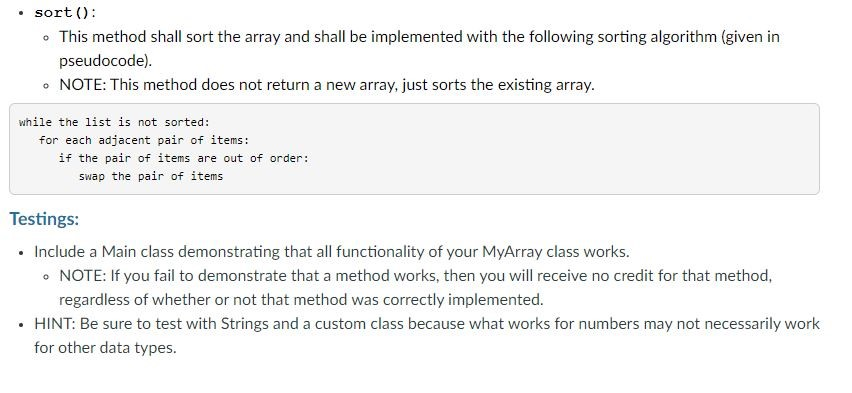 Solved The code will be done in Java. The information is | Chegg.com