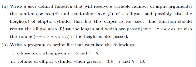 Solved (a) Write a user defined function that will receive a | Chegg.com
