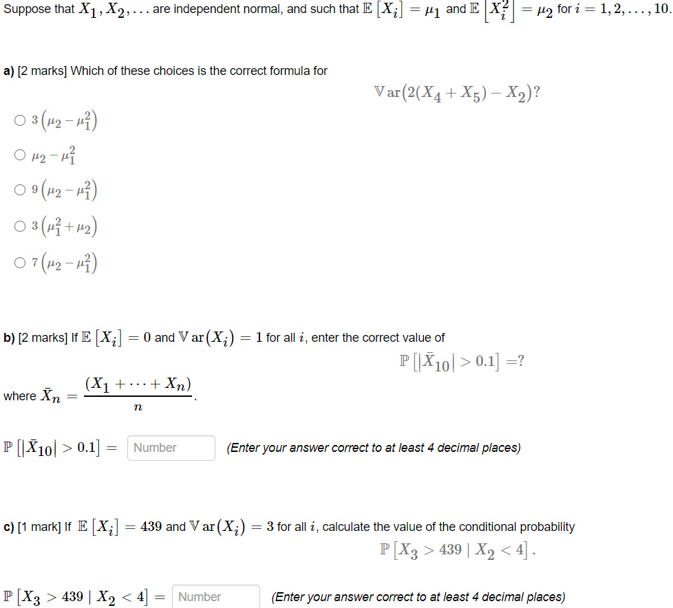 Solved Suppose that X1, X2, ... are independent normal, and | Chegg.com