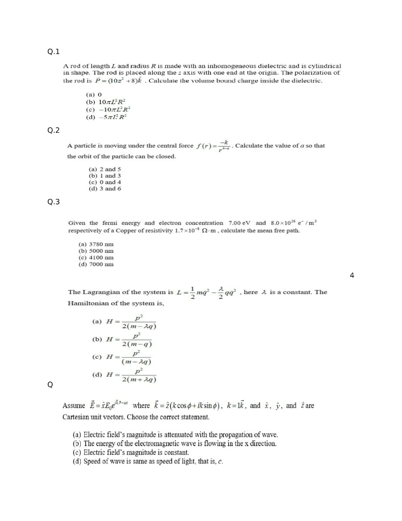 Solved Q.5 The sine angle on the plane (1 1 1) of a cubic | Chegg.com