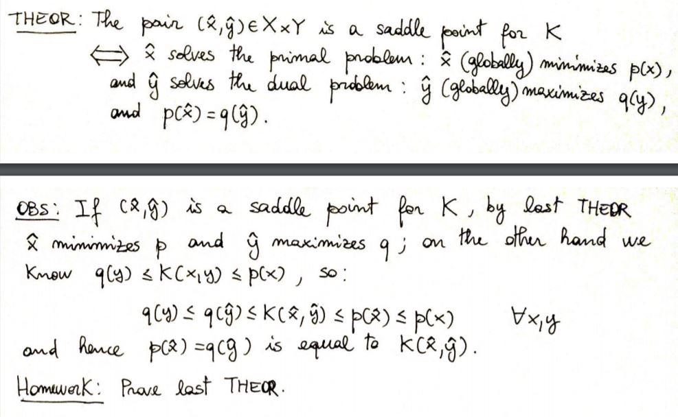 Theor The Pair 2 9 Exxy Is A Saddle Point For Chegg Com