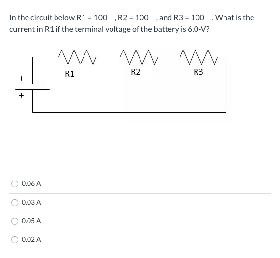 Solved In the circuit below R1 = 100 , R2 = 100 , and R3 = | Chegg.com