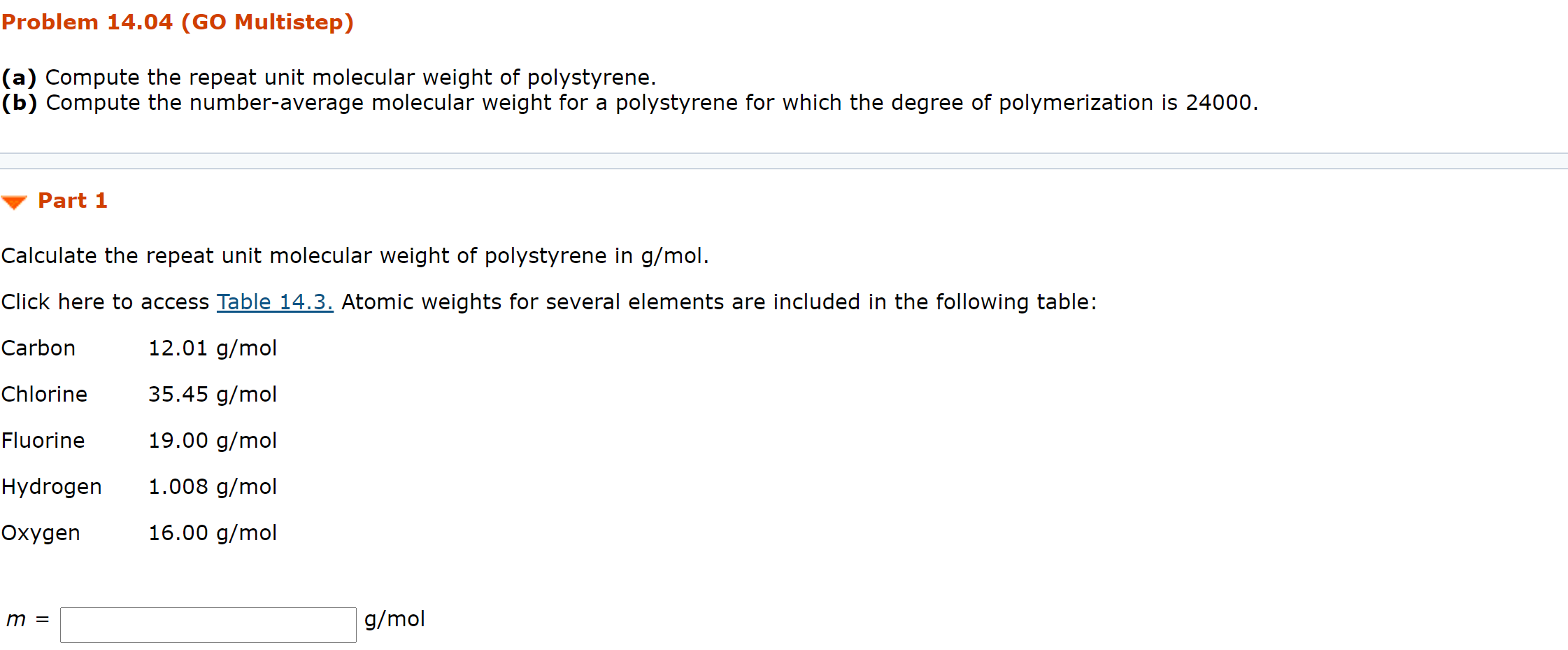 Solved Problem 14.04 (GO Multistep) (a) Compute the repeat