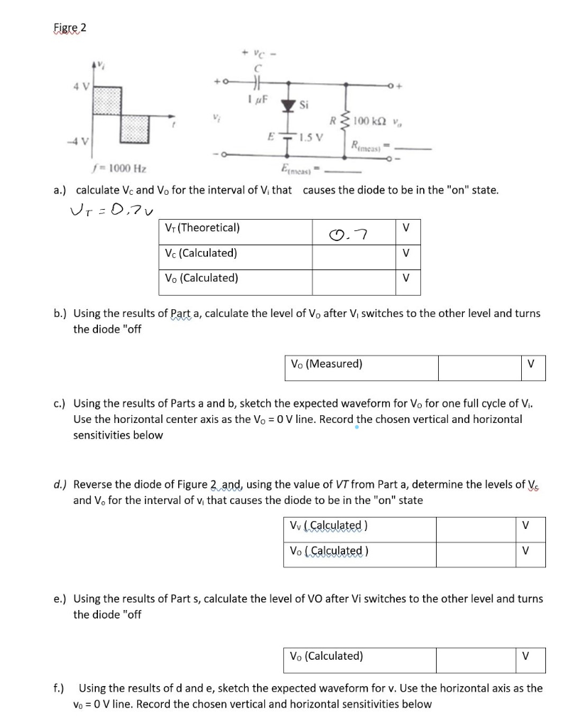 Solved Figre 2 Vc S C 4 V V If Si R E1 5 V 100 Ks2 V Chegg Com