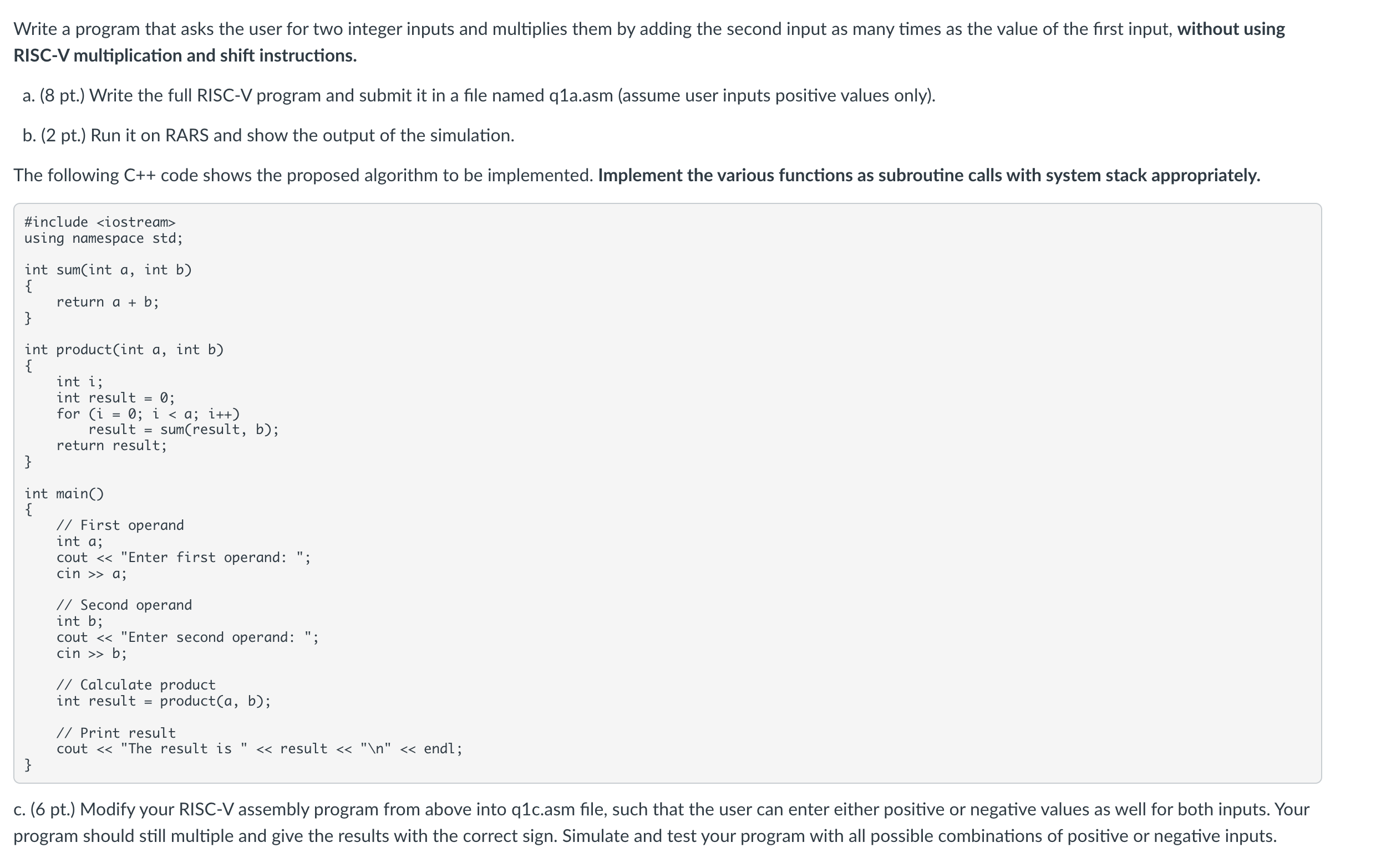 Solved Write A Program That Asks The User For Two Integer | Chegg.com