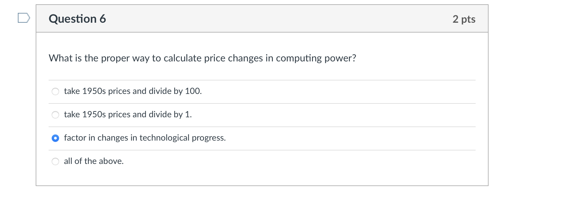 Solved Question 6 2 pts What is the proper way to calculate | Chegg.com