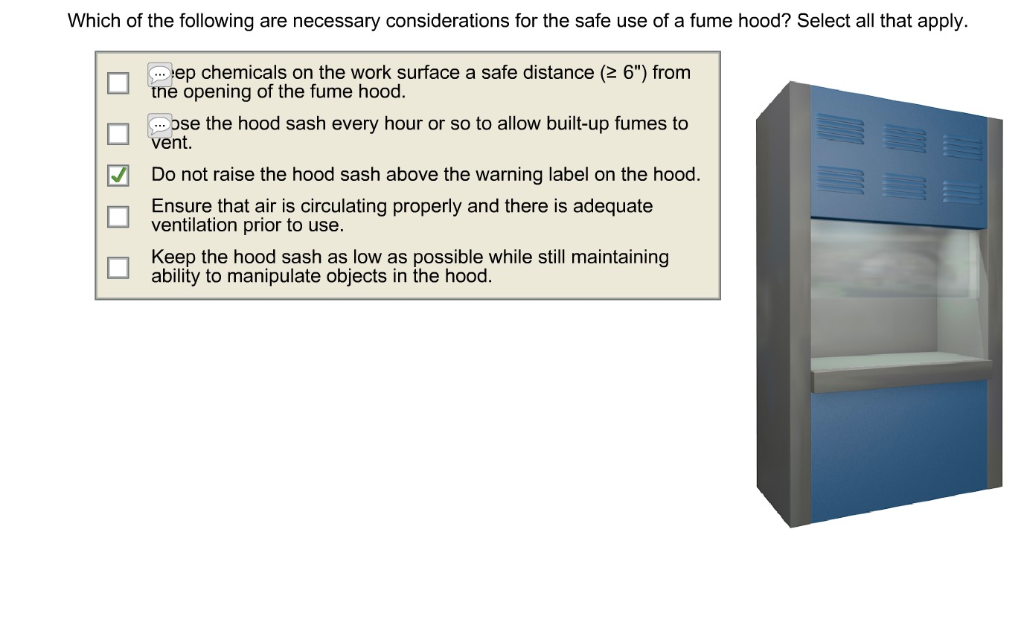 Solved Which of the following are necessary considerations