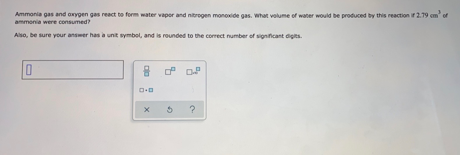 Solved Ammonia gas and oxygen gas react to form water vapor | Chegg.com